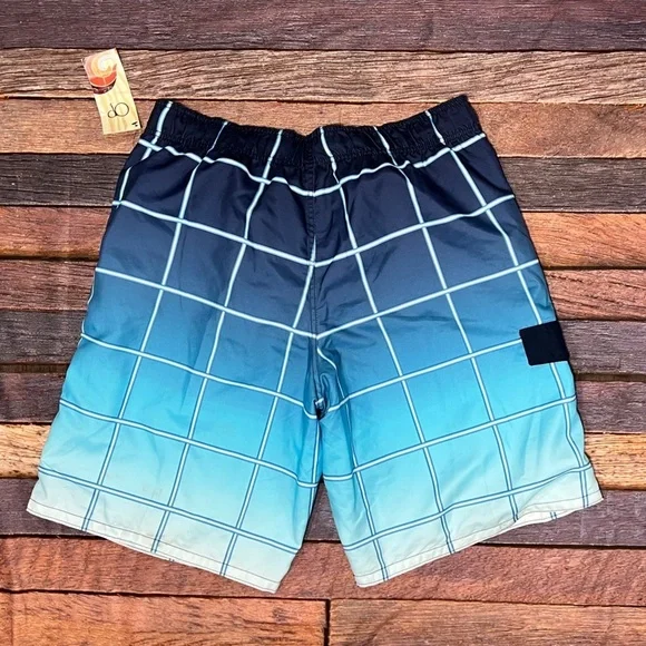 Ocean Pacific OP Mens Blue Board Shorts Swim Trunks Surfer Bathing Suit